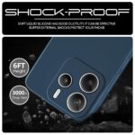 Back Cover for Redmi Note 14 SE 5G | Redmi Note 14 5G | Ultra Slim Soft Rubberised Case | Inner Velvet Fabric | Matte Silicone Flexible Mobile Case | Camera Protection - Blue - Image 6