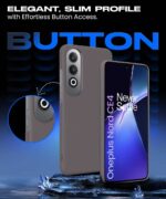 Slim Frameless Back Cover for 1+ OnePlus Nord CE 4 5G | Ultra Thin Lightweight Design & Camera Protection | Soft Matte Silicone Flexible Mobile Case (Grey) - Image 6