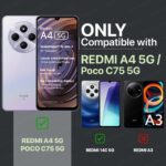 Back Cover for Redmi A4 5G | Poco C75 | 14C 5G | Poco M7 with Hexa Cube Design | Ultra Slim Rubberised Case | Inner Velvet Fabric | Silicone Flexible Mobile Case | Camera Protection - Blue - Image 2