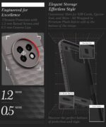 Back Cover for Realme 13 Plus 5G | Realme P1 Speed 5G with Hexa Cube Design | Soft Rubberised Case | Inner Velvet Fabric | Matte Silicone Flexible Mobile Case | Camera Protection - Grey - Image 5