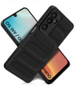 Ultimate Silicone Back Cover Case for Samsung Galaxy M16 5G | Galaxy F16 5G | Heat Dissipation Thin Soft TPU | 360? Camera Protection | Breathable Cooling Holes ? Pitch Black - Image 2