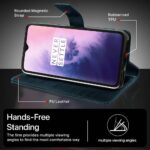 Shock Proof Flip Cover Back Case for Oneplus 7 | Magnetic Wallet Leather Case with Stand - Image 5