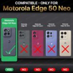 Transparent Back Cover Case Compatible with Motorola Moto Edge 50 Neo 5G Shockproof TPU Silicone Mobile Cover with Raised Bumps for Full Body & Camera Protection Clear/Transparent - Image 3