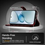 Shock Proof Flip Cover Back Case for Tecno Spark Go 1 | Magnetic Wallet Leather Case with Stand - Image 5