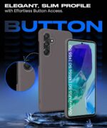 Slim Frameless Back Cover for Samsung Galaxy M55 5G | Galaxy F55 5G | Ultra Thin Lightweight Design & Camera Protection | Soft Matte Silicone Flexible Mobile Case (Grey) - Image 6