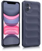 kelpuj Ultimate Silicon Back Cover Case for Apple iPhone 11 | Military Grade Drop Protection Shockproof Bumper | Anti-Slip Grip | Scratch Proof Micro-Fibre Cloth Inside (Deep Blue) - Image 2