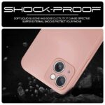 Back Cover for Apple iPhone 14 | Ultra Slim Soft Rubberised Case | Inner Velvet Fabric Lining | Matte Silicone Flexible Mobile Case | Camera Protection - Baby Pink - Image 4