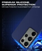 Slim Frameless Back Cover for Samsung Galaxy S23 Ultra 5G | Ultra Thin Lightweight Design & Camera Protection | Soft Matte Silicone Flexible Mobile Case (Blue) - Image 8