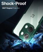 Shock Proof Clear Protective Back Case for 1+ OnePlus Nord 3 5G - AirEDGE Technology | 360 Degree Camera Protection | Transparent Hybrid Back Case Mobile Cover - Green - Image 6