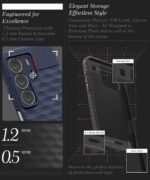 Back Cover for Realme C75 5G | C73 5G | Realme Narzo 80 Lite 5G with Hexa Cube Design | Ultra Slim Soft Rubberised Case | Inner Velvet Fabric | Matte Silicone Flexible Mobile Case - Blue - Image 6