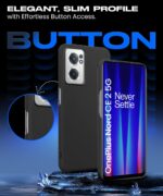 Slim Frameless Back Cover for 1+ OnePlus Nord CE 2 5G | Ultra Thin Lightweight Design & Camera Protection | Soft Matte Silicone Flexible Mobile Case (Black) - Image 6