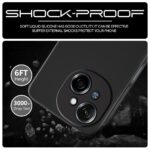 Back Cover for Tecno Spark Go 1 | Tecno Pop 9 4G | Ultra Slim Soft Rubberised Case | Inner Velvet Fabric Lining | Matte Silicone Flexible Mobile Case | Camera Protection - Black - Image 3