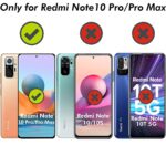 Shock Proof Clear Protective Back Cover Case for Redmi Note 10 Pro | Pro Max | AirEDGE Technology | Full Device & Camera Protection | Poly Carbonate + TPU Transparent Back Case - Black - Image 2
