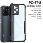 Shock Proof Clear Protective Back Case for Realme C35 - AirEDGE Technology | 360 Degree Camera Protection | Transparent Hybrid Back Case Mobile Cover - Black - Image 3