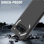 Back Cover for Nothing Phone 3a 5G | Ultra Slim Soft Rubberised Case | Inner Velvet Fabric Lining | Matte Silicone Flexible Mobile Case | Camera Protection - Black - Image 4