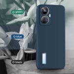 Ultra Slim Soft Rubberised Back Cover Case for Realme 10 Pro Plus 5G | with Inner Velvet Fabric Lining | Matte Silicone Flexible Camera Protection Back Cover ? Blue - Image 3