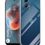 kelpuj Crystal Clear Transparent Back Case for Compatible with Motorola Moto G34 5G / G45 5G | Shockproof TPU Silicone Cover | Full Body & Camera Protection Transparent
