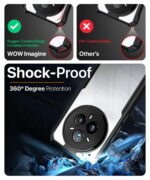 kelpuj Shock Proof Clear Protective Back Case for Realme 14 Pro Plus 5G - AirEDGE Technology | 360 Degree Camera Protection | Transparent Hybrid Back Case Mobile Cover - Black - Image 4