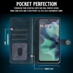 Shock Proof Flip Cover Back Case for Motorola Moto G35 5G | Magnetic Wallet Leather Case with Stand - Image 4