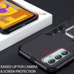 Shock Proof Back Case Mobile Cover for Samsung Galaxy F23 5G | Back Cover Case (Tough Armor | Hybrid PC + TPU | Ring Holder & in-Built Kickstand | Black) - Image 6