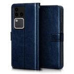 Shock Proof Flip Cover Back Case for Vivo V30 Pro | Magnetic Wallet Leather Case with Stand - Image 3