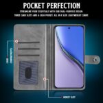Shock Proof Flip Cover Back Case for Realme P3 Ultra 5G | Magnetic Wallet Leather Case with Stand - Image 4