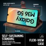 Shock Proof Flip Cover Back Case for Samsung Galaxy M36 5G | Magnetic Wallet Leather Case with Stand - Image 8