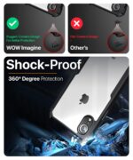 Shock Proof Clear Back Cover Case Mobile Cover for Apple iPhone XR (Hard | Hybrid PC + TPU | Full Armour Device & Camera Protection | Black) - Image 4