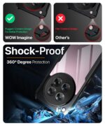 kelpuj Shock Proof Clear Protective Back Case for Infinix Zero 40 5G - AirEDGE Technology | 360 Degree Camera Protection | Transparent Hybrid Back Case Mobile Cover - Black - Image 4