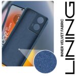 Back Cover for Motorola Moto Edge 50 Fusion 5G | Moto G96 5G Fusion Ultra Slim Soft Case | Inner Velvet Fabric Lining | Matte Silicone Flexible Mobile Case | Camera Protection - Blue - Image 4