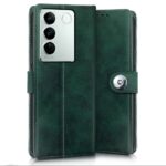 Shock Proof Flip Cover Back Case for Vivo V27 | Magnetic Wallet Leather Case with Stand - Image 2