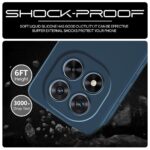 kelpuj Back Cover for Redmi Note 14 Pro Plus 5G | Ultra Slim Soft Rubberised Case | Inner Velvet Fabric Lining | Matte Silicone Flexible Mobile Case | Camera Protection - Blue - Image 6