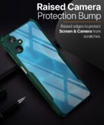 Shock Proof Clear Protective Back Case for Samsung Galaxy M06 5G | Galaxy F06 5G - AirEDGE Technology | 360 Degree Camera Protection | Transparent Hybrid Back Case Mobile Cover - Green - Image 8