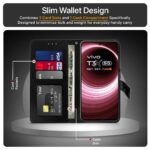 Shock Proof Flip Cover Back Case for Vivo T3X 5G | Magnetic Wallet Leather Case with Stand - Image 4