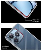 Transparent Back Cover Case Compatible with Realme Narzo N63 & Realme C63 Shockproof TPU Silicone Mobile Cover with Raised Bumps for Full Body & Camera Protection Clear/Transparent - Image 6