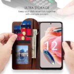 Shock Proof Flip Cover Back Case for Xiaomi Redmi Note 12 4G | Magnetic Wallet Leather Case with Stand - Image 4