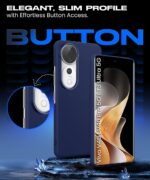 Slim Frameless Back Cover for Vivo V40 | V40 Pro 5G | T3 Ultra 5G | Ultra Thin Lightweight Design & Camera Protection | Soft Matte Silicone Flexible Mobile Case (Blue) - Image 4