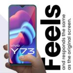 Tempered Glass Screen Protector Compatible for Vivo Y73 5G (Transparent) Full Screen Coverage (Except Edges) and Easy Installation Kit  Pack of 2 - Image 5