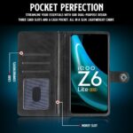 Shock Proof Flip Cover Back Case for Iqoo Z6 Lite 5G | Magnetic Wallet Leather Case with Stand - Image 4