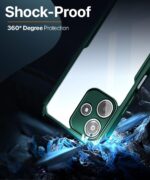 kelpuj TPU+PC Shock Proof Clear Protective Back Case for Mi Redmi 12 5G|Poco M6 Pro 5G-Airedge Technology|360 Degree Camera Protection|Transparent Hybrid Back Case Mobile Cover-Green,Green - Image 6