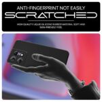 kelpuj Back Cover for Motorola Moto Edge 50 Pro | Ultra Slim Soft Rubberised Case | Inner Velvet Fabric Lining | Matte Silicone Flexible Mobile Case | Camera Protection - Black - Image 8