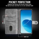 Shock Proof Flip Cover Back Case for Oppo Reno 6 5G | Magnetic Wallet Leather Case with Stand - Image 4