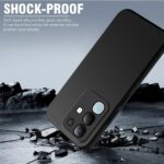 Back Cover for Vivo T4X 5G | IQOO Z10X 5G | Ultra Slim Soft Rubberised Case | Inner Velvet Fabric Lining | Matte Silicone Flexible Mobile Case | Camera Protection (Black) - Image 4