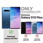 Shock Proof Clear Back Case Mobile Cover for Samsung Galaxy S10 Plus (Hard | Hybrid PC + TPU | Full Armour Device & Camera Protection | Black) - Image 2