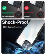 Shock Proof Clear Back Case Mobile Cover for Oppo F17 (Hard | Hybrid PC + TPU | Full Armour Device & Camera Protection | Black) - Image 3