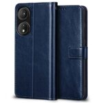 Shock Proof Flip Cover Back Case for Itel P55 5G | Magnetic Wallet Leather Case with Stand - Image 4