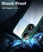 Shock Proof Clear Back Cover Case Mobile Cover for Vivo Y100 5G (Hard | Hybrid PC + TPU | Full Armour Device & Camera Protection | Green) - Image 3