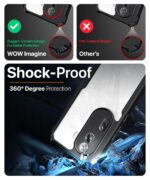 Shock Proof Clear Back Case Mobile Cover for Oppo Reno 11 Pro 5G (Hard | Hybrid PC + TPU | Full Armour Device & Camera Protection | Black) - Image 6
