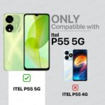 Shock Proof Flip Cover Back Case for Itel P55 5G | Magnetic Wallet Leather Case with Stand - Image 2