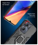 Shock Proof Back Case Mobile Cover for Vivo Y56 5G | Vivo Y16 | Vivo T2X | Bumper Back Cover Case (Tough Armor | Full Protection with Ring Holder & in-Built Kickstand | Black) - Image 5